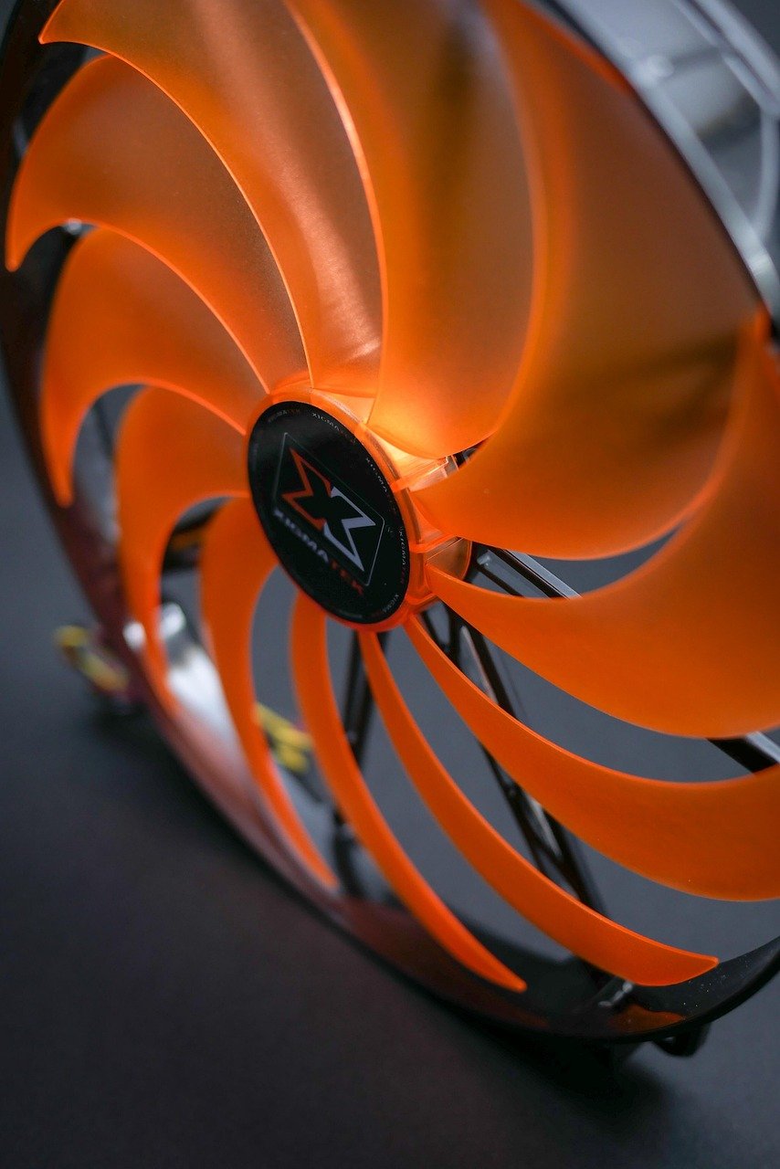 windmill, blades, energy, technology, hello, computer, pc, orange, cooling